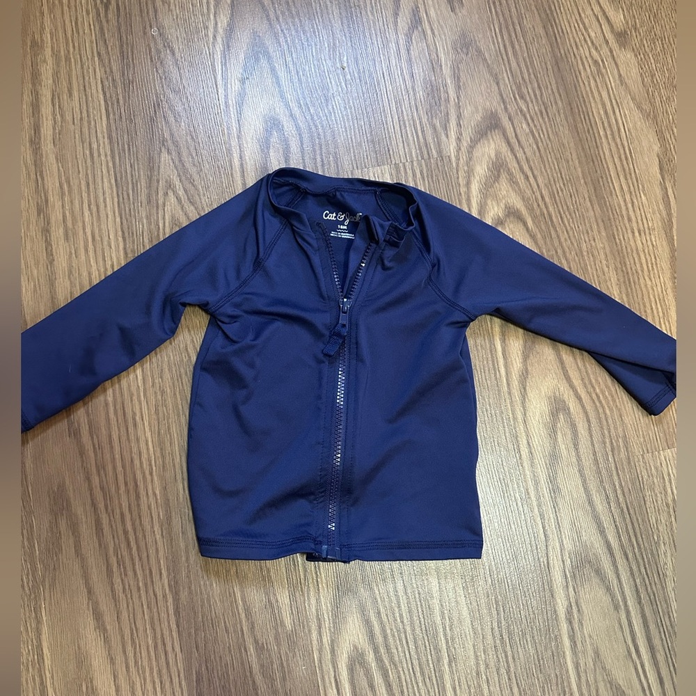 Cat & Jack Baby Zip-Up Rashguard Swim Shirt - 18 Months